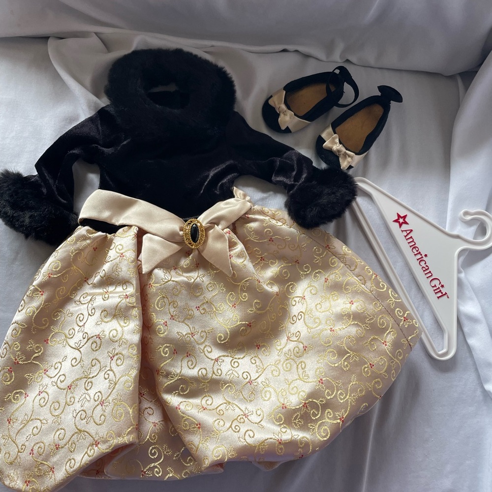 American Girl Doll Midnight Holly Outfit w/ Shoes & Hanger and original box.